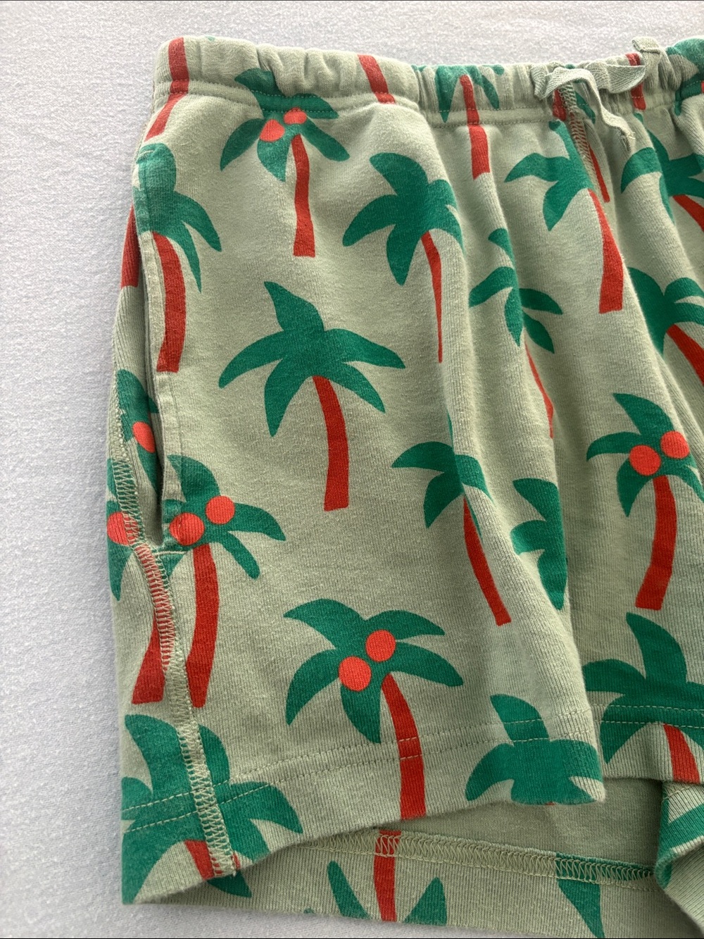 Hanna Andersson 100% Organic Cotton Palm Tree Print Shorts Sz S - Picture 6 of 14